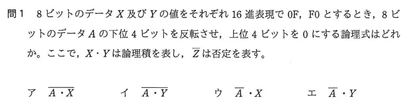 問題の図表（IPA公式問題冊子より引用）